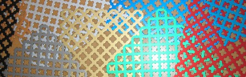 Coloured anodised perforated sheets